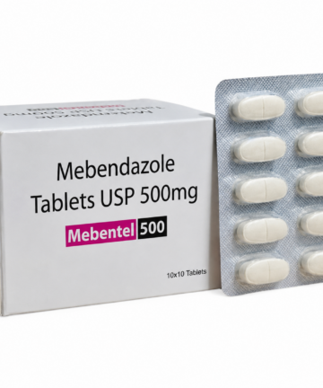 Mebendazole 500mg (Mebentel) tablets